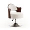 Manhattan Comfort Bopper Adjustable Height Swivel Accent Chair in White and Polished Chrome AC033-WH - alternate 1